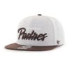 San Diego Padres 47 Brand Script Gray Brown Captain Snapback Hat - Image 3