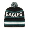 Philadelphia Eagles 47 Brand Black Bering Cuff Knit Hat - Image 2