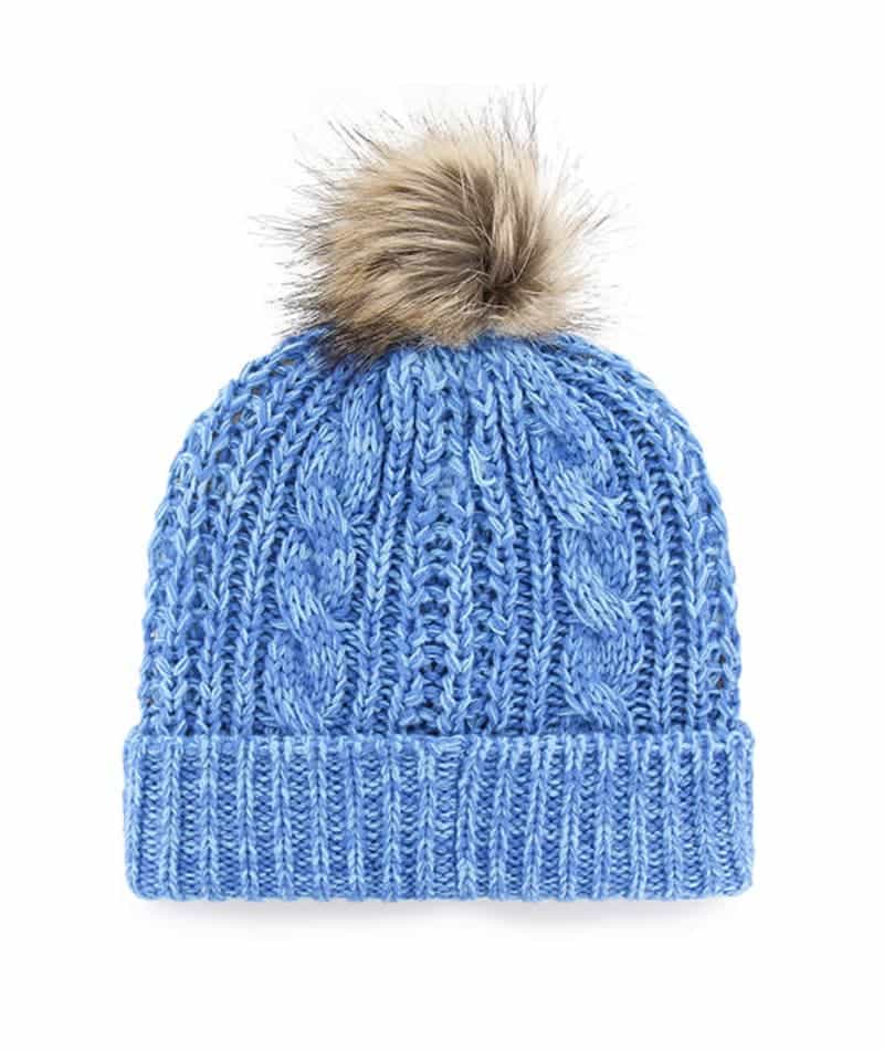 Detroit Lions Women's 47 Brand Blue Raz Meeko Cuff Knit Hat - Image 2