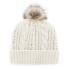 Nebraska Cornhuskers Women's 47 Brand White Cream Meeko Cuff Knit Hat - Image 2