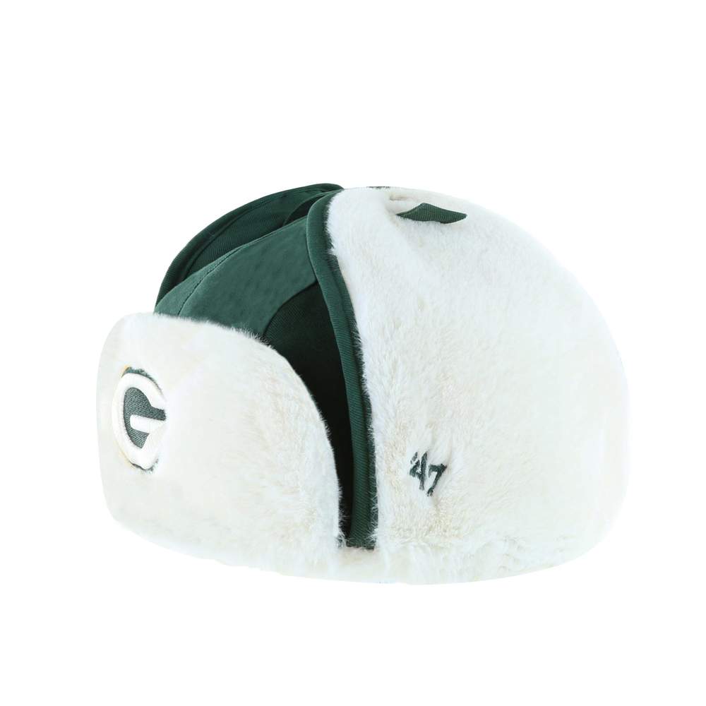 Green Bay Packers 47 Brand Dark Green Trapper Knit Winter Hat - Image 2