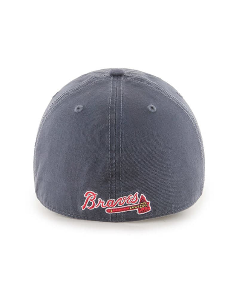 Atlanta Braves 47 Brand Vintage Navy Franchise Fitted Hat - Image 2