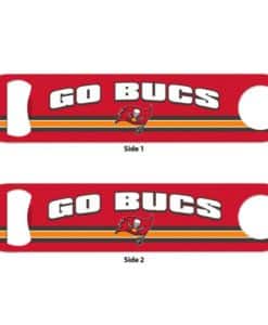 Tampa Bay Buccaneers Red Metal Bottle Opener 2-Sided