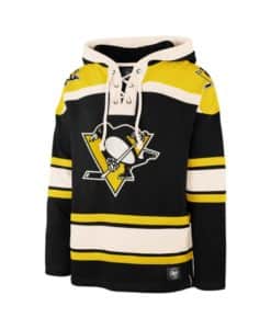 Pittsburgh Penguins Men's 47 Brand Black Vintage Pullover Jersey Hoodie