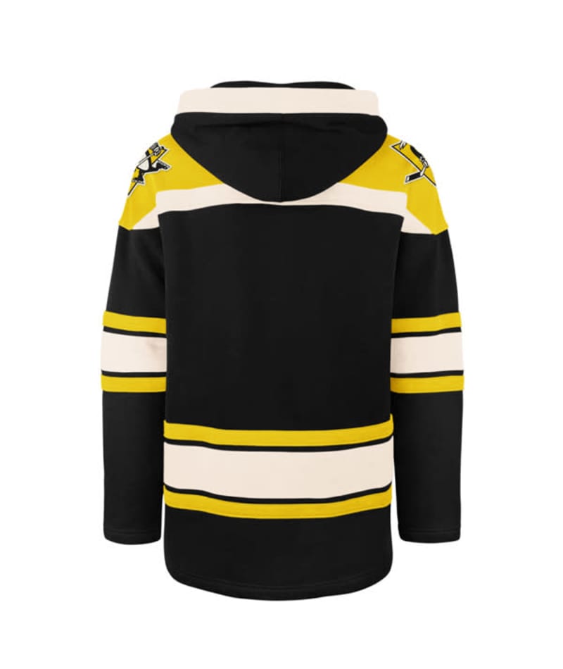 Pittsburgh Penguins Men's 47 Brand Black Vintage Pullover Jersey Hoodie - Image 2