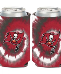 Tampa Bay Buccaneers 12 oz Red Black Tie Dye Can Cooler Holder
