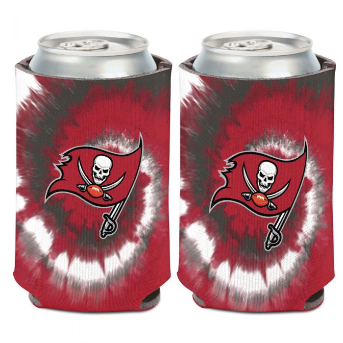 Tampa Bay Buccaneers 12 oz Red Black Tie Dye Can Cooler Holder