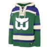 Hartford Whalers Gordie Howe Men's 47 Brand Green Pullover Jersey Hoodie - Image 2