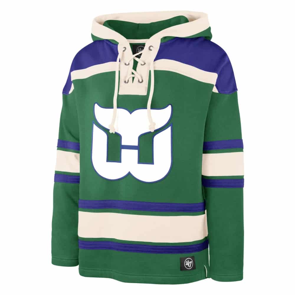 Hartford Whalers Gordie Howe Men's 47 Brand Green Pullover Jersey Hoodie - Image 2