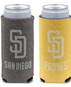 San Diego Padres 12 oz Heather Yellow Slim Can Cooler Holder