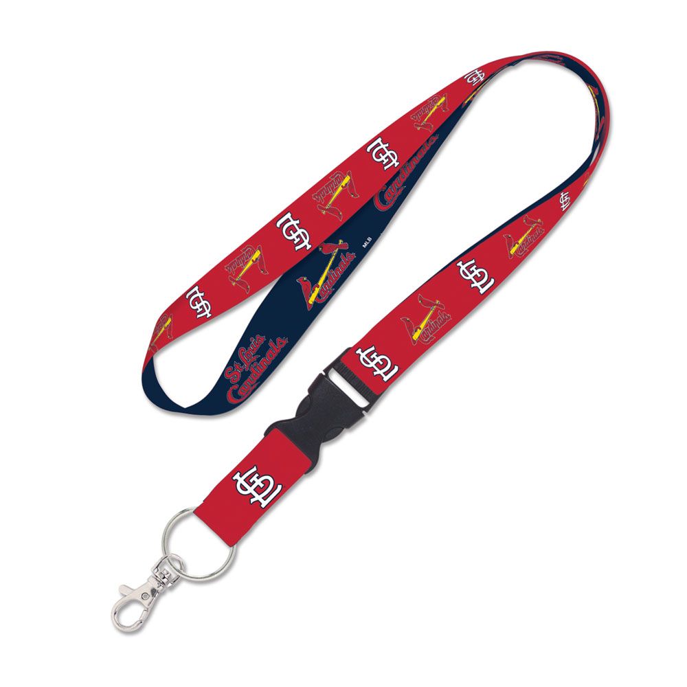 St. Louis Cardinals Red Navy Detachable 1" Lanyard