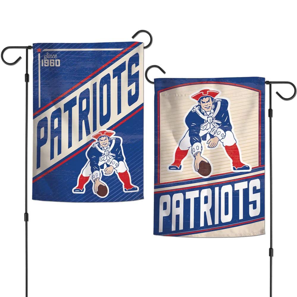 New England Patriots 12.5"x18" Classic 2 Sided Garden Flag
