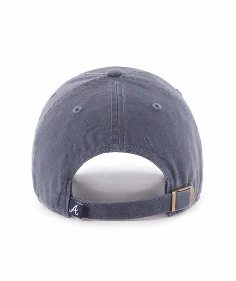 Atlanta Braves 47 Brand Vintage Navy Clean Up Adjustable Hat - Image 2