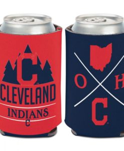 Cleveland Indians 12 oz Red Navy Hipster Can Cooler Holder