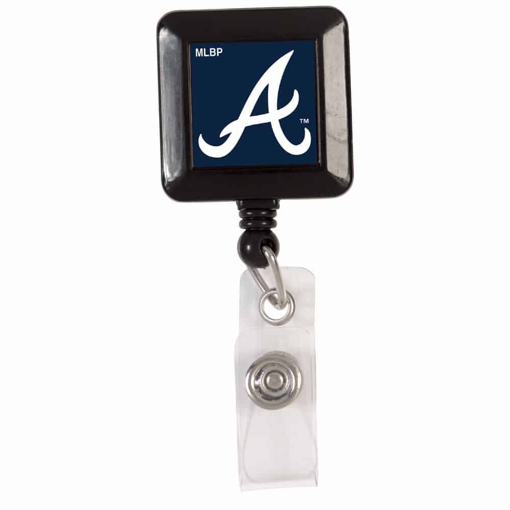 Atlanta Braves Navy Blue Retractable Badge Holder