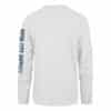 Detroit Lions 47 Brand Men's White Wash Long Sleeve T-Shirt Tee - Image 2
