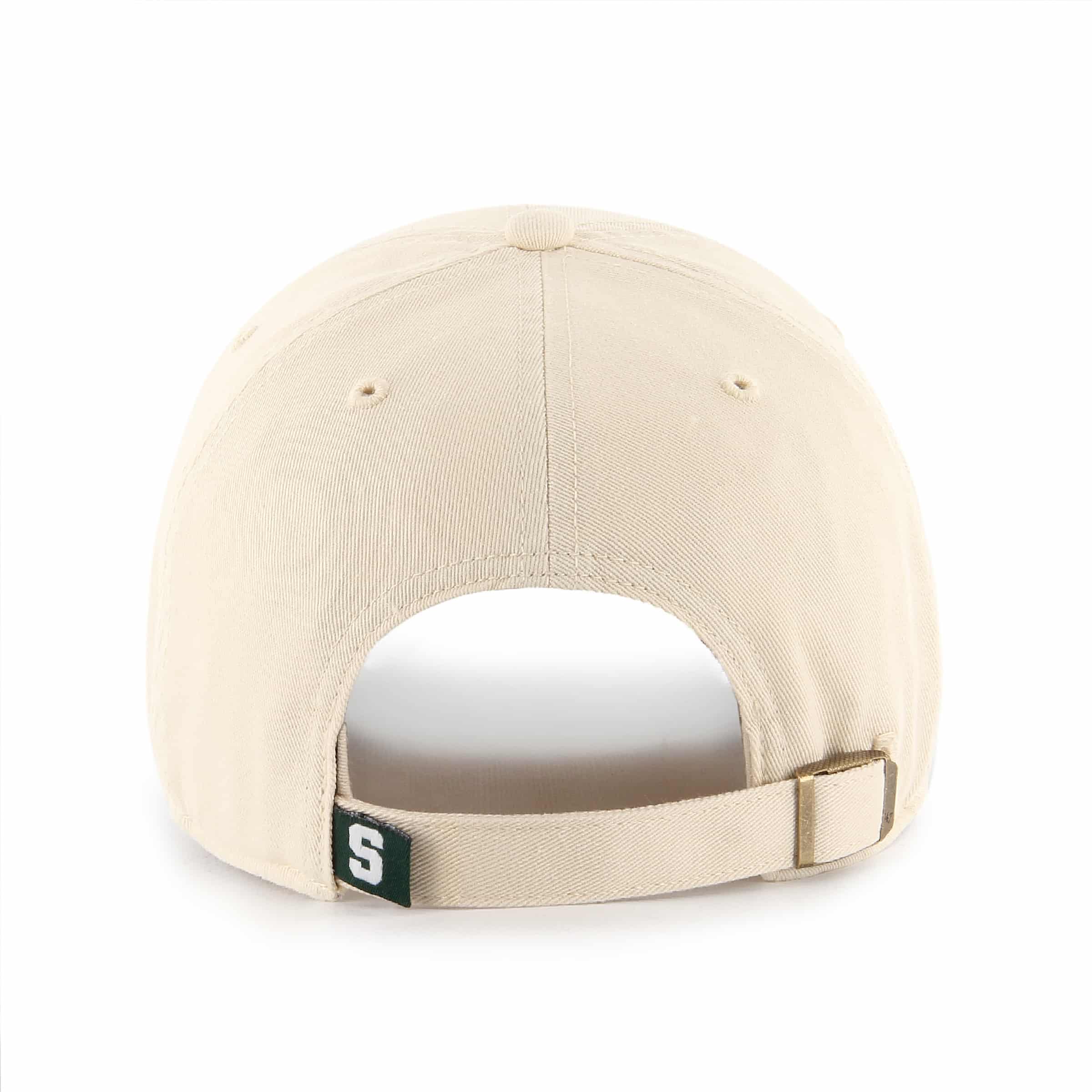 Michigan State Spartans 47 Brand Script Green Natural Clean Up Adjustable Hat - Image 2