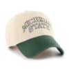 Michigan State Spartans 47 Brand Script Green Natural Clean Up Adjustable Hat - Image 3