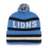 Detroit Lions 47 Brand Blue Raz Bering Cuff Knit Hat - Image 2