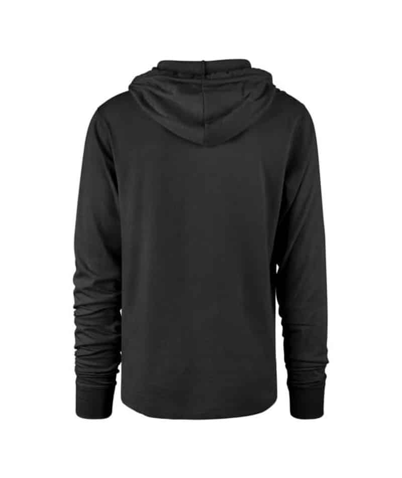 Las Vegas Raiders Men's 47 Brand Black Pullover Hoodie Long Sleeve Tee - Image 2