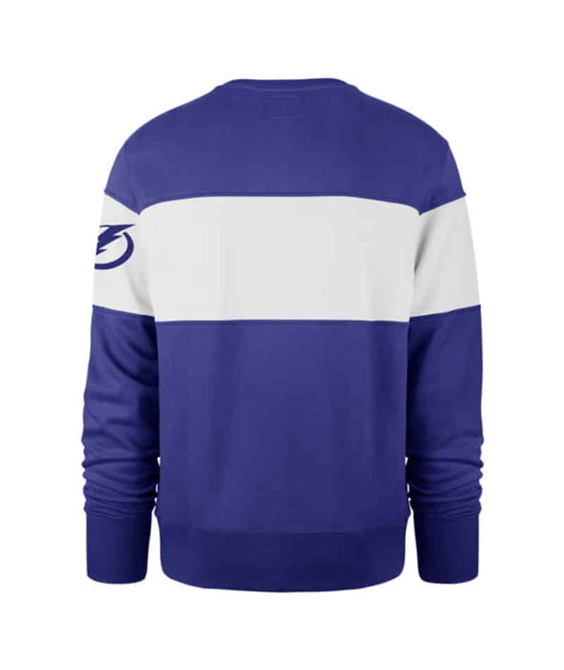 Tampa Bay Lightning Men's 47 Brand Blue Crew Long Sleeve Pullover - Image 2