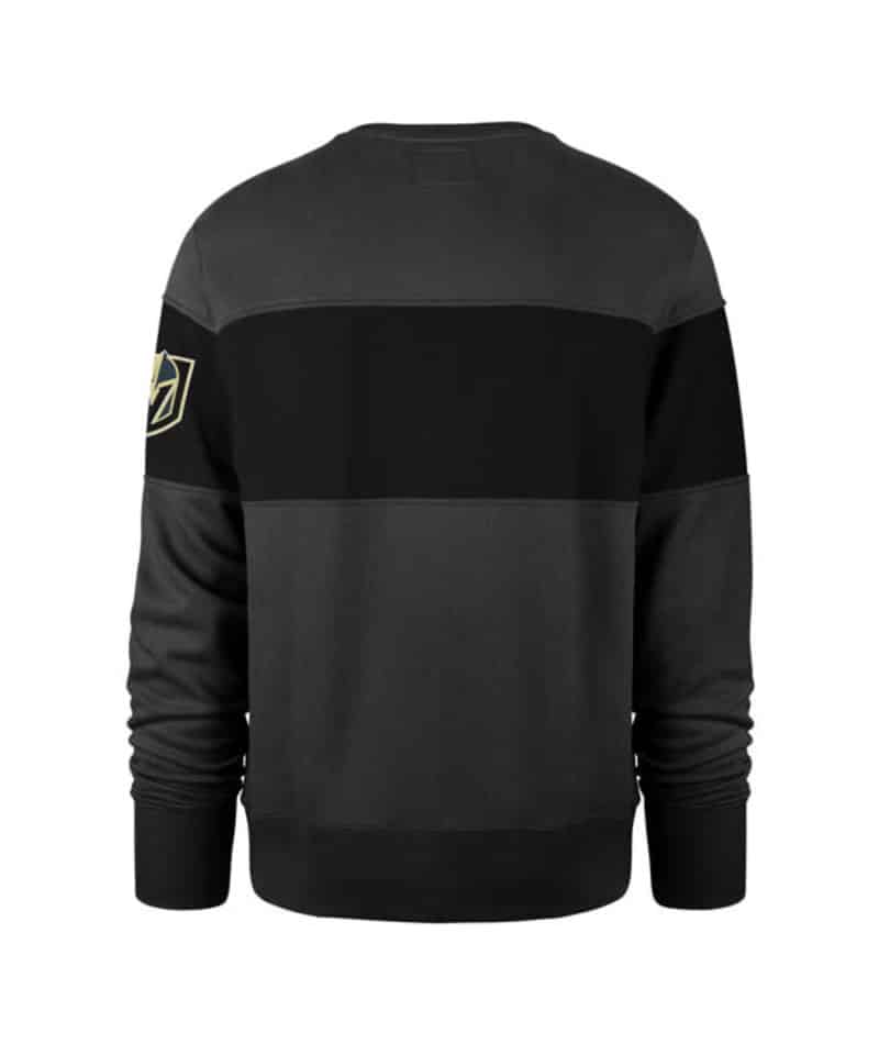 Vegas Golden Knights Men's 47 Brand Charcoal Crew Long Sleeve Pullover - Image 2