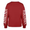 Wisconsin Badgers Women's 47 Brand Red Long Sleeve T-Shirt Tee - Image 2