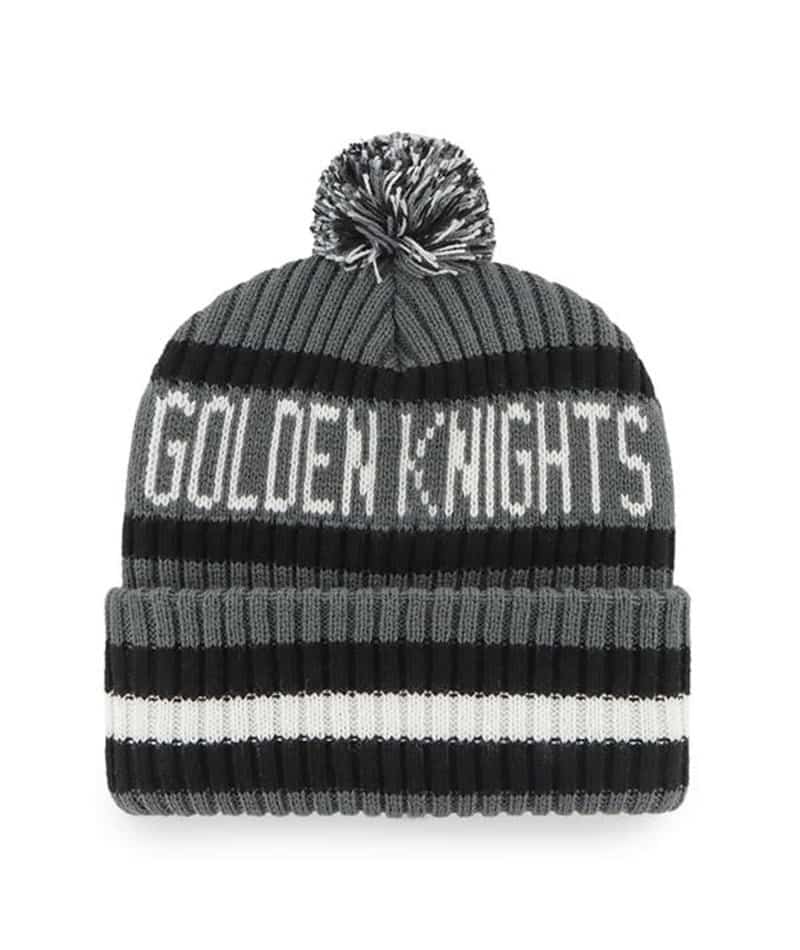 Vegas Golden Knights 47 Brand Charcoal Bering Cuff Knit Hat - Image 2
