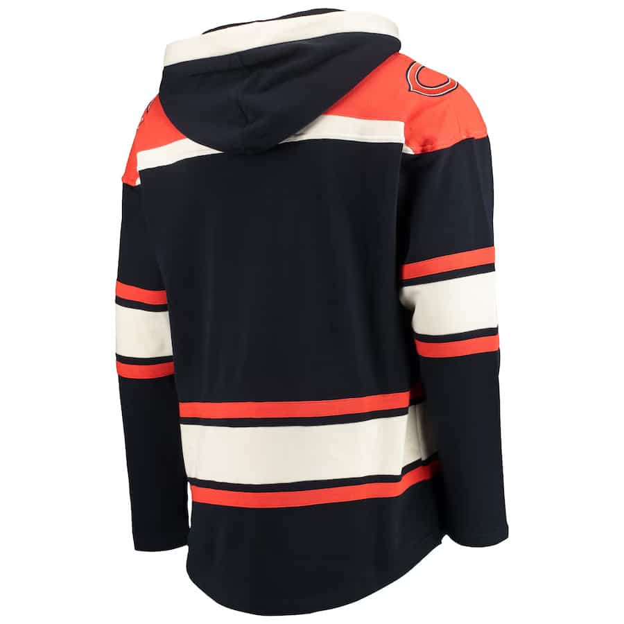Chicago Bears Men's 47 Brand Classic Navy Pullover Jersey Hoodie - Image 3