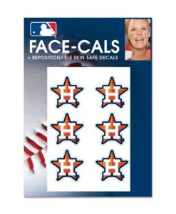 Houston Astros Temporary Tattoos Face Cals