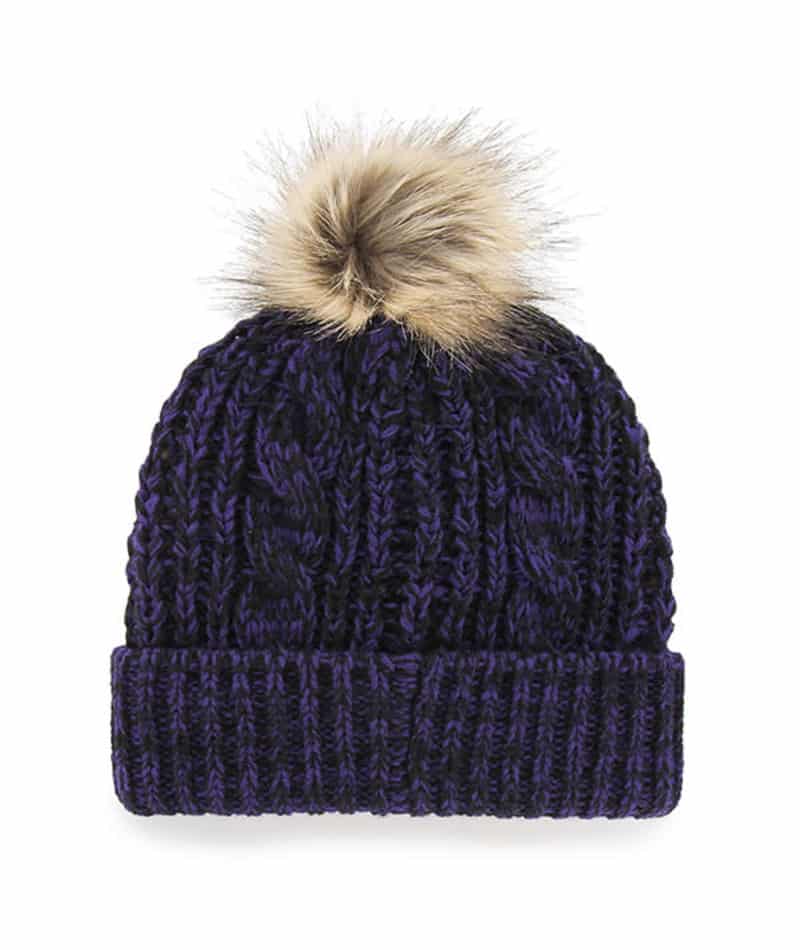 Minnesota Vikings Women's 47 Brand Purple Meeko Cuff Knit Hat - Image 2