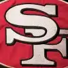 San Francisco 49ers Men's 47 Brand Red Pullover Jersey Hoodie - Image 2