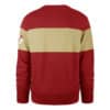 San Francisco 49ers Men's 47 Brand Classic Red Crew Pullover Sweatshirt - Image 2