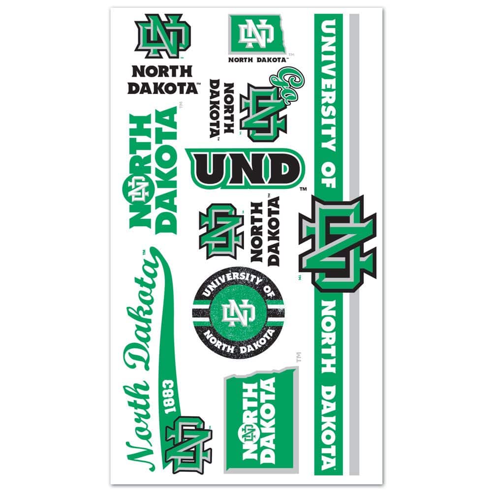 North Dakota Fighting Hawks Temporary Tattoos