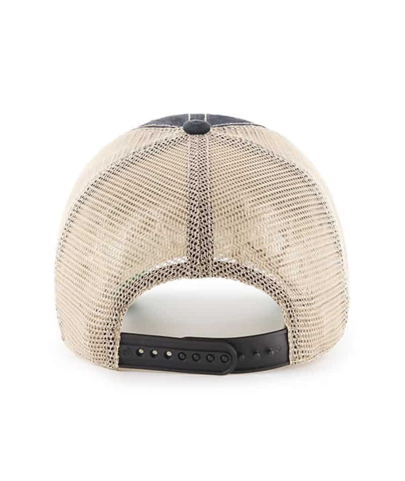 Colorado Rockies 47 Brand Trawler Black Clean Up Khaki Mesh Snapback Hat - Image 2