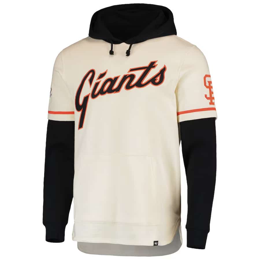 San Francisco Giants Men's 47 Brand Cooperstown Cream Shortstop Pullover Hoodie - Image 3