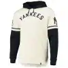 New York Yankees Men's 47 Brand Cream Cooperstown Shortstop Pullover Hoodie - Image 3