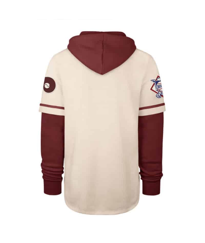 Philadelphia Phillies Men's 47 Brand Cooperstown Cream Shortstop Pullover Hoodie - Image 2
