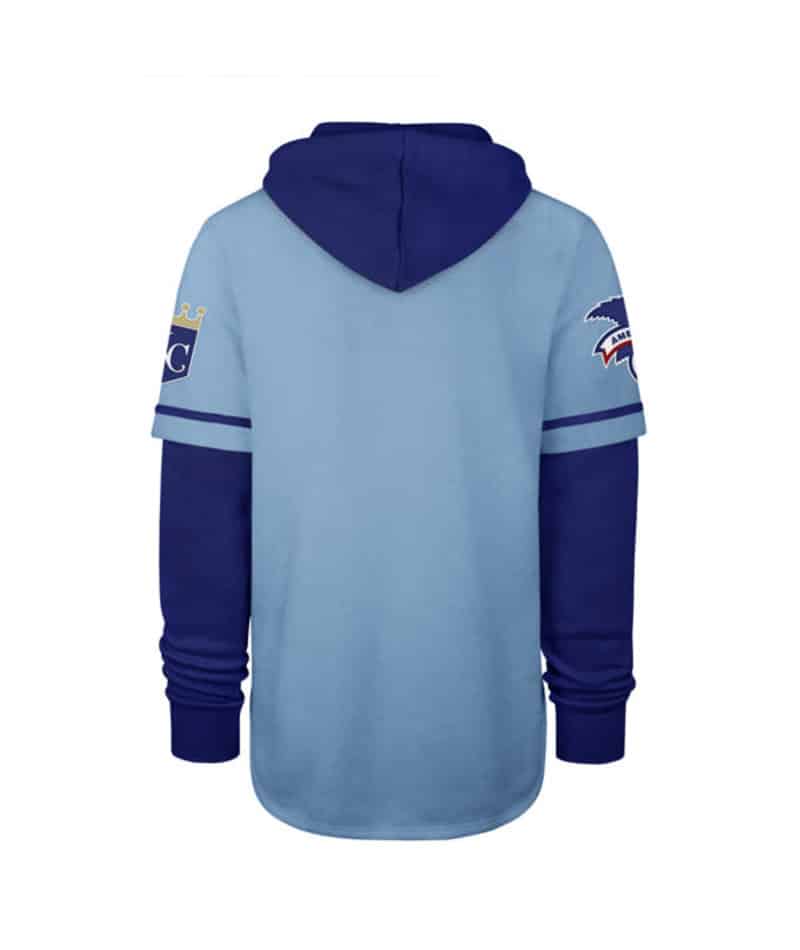 Kansas City Royals Men's 47 Brand Carolina Shortstop Pullover Hoodie - Image 2