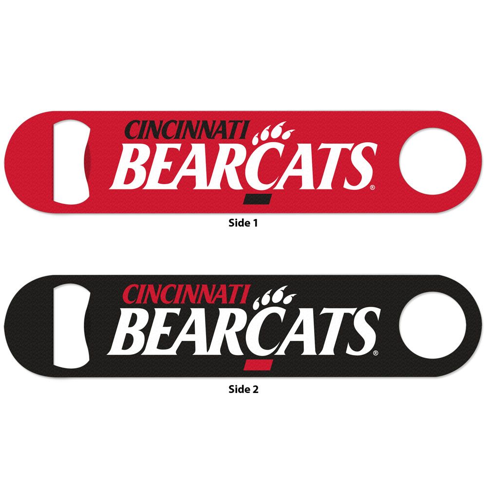 Cincinnati Bearcats Red Black Metal Bottle Opener 2-Sided