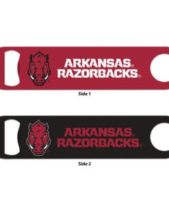 Arkansas Razorbacks Red Black Metal Bottle Opener 2-Sided