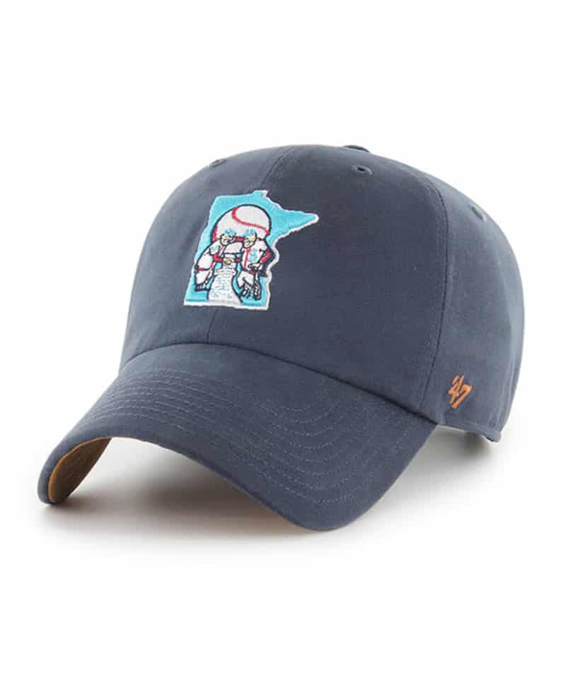 Minnesota Twins 47 Brand Cooperstown Vintage Navy Clean Up Adjustable Hat - Image 2