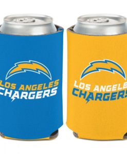 Los Angeles Chargers 12 oz Blue Yellow Logo Can Cooler Holder