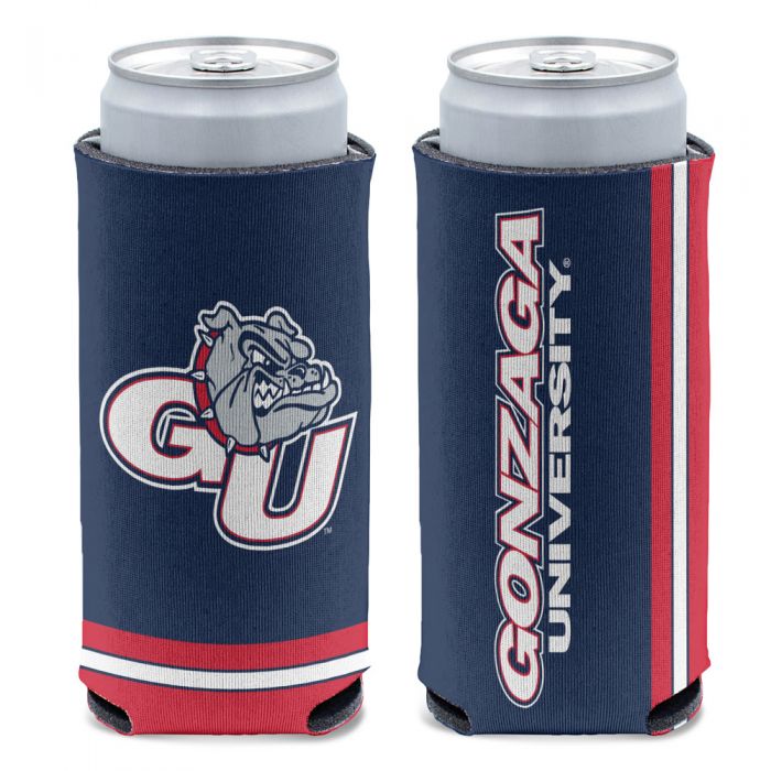 Gonzaga Bulldogs 12 oz Navy Red Slim Can Cooler Holder