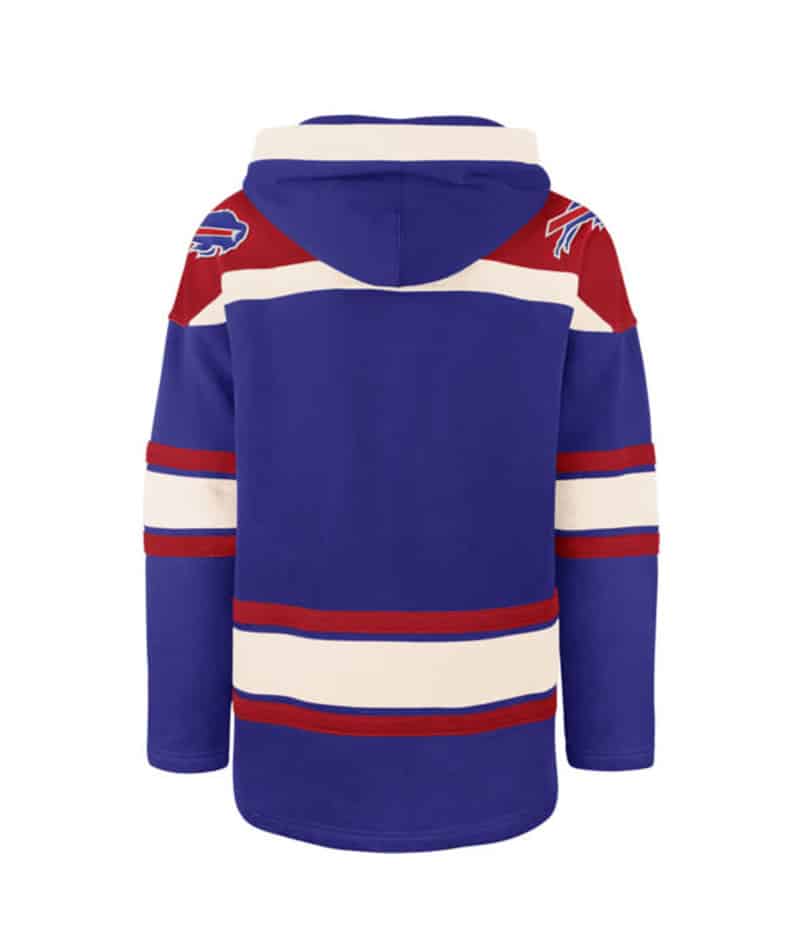 Buffalo Bills Men's 47 Brand Blue Pullover Jersey Hoodie - Image 2