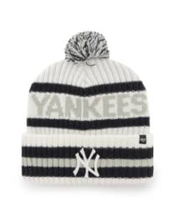 New York Yankees 47 Brand White Bering Cuff Knit Hat