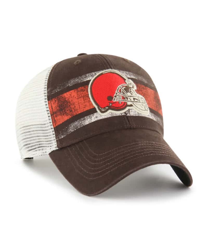 Cleveland Browns 47 Brand Interlude Vintage Brown MVP Mesh Snapback Hat - Image 3