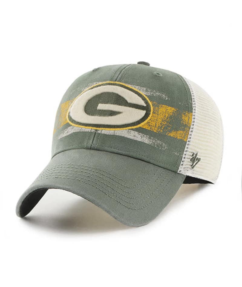 Green Bay Packers 47 Brand Interlude Vintage Green MVP Mesh Snapback Hat