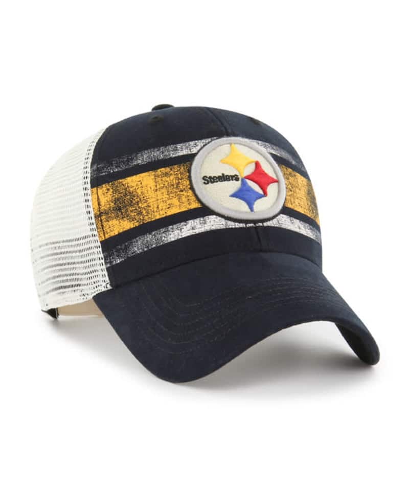 Pittsburgh Steelers 47 Brand Interlude Vintage Black MVP Mesh Snapback Hat - Image 3