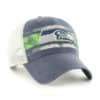 Seattle Seahawks 47 Brand Interlude Vintage Navy MVP Mesh Snapback Hat - Image 3